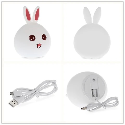 Lampu Tidur Lucu Silicone Lamp Led RGB Light Rechargeable Lampu Kado Ulang Tahun Lampu Anak