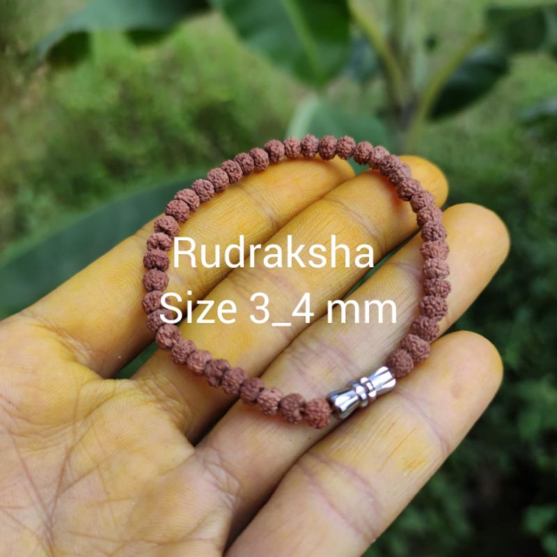 Gelang Biji Jenitri Rudraksha Kecil Ukuran 2 mm Mukhi 5
