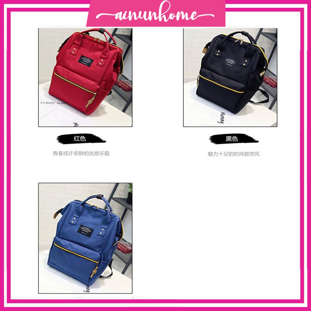 Tas Ransel Wanita Bahan Kanvas Fashion Import Model Anello Ukuran Besar