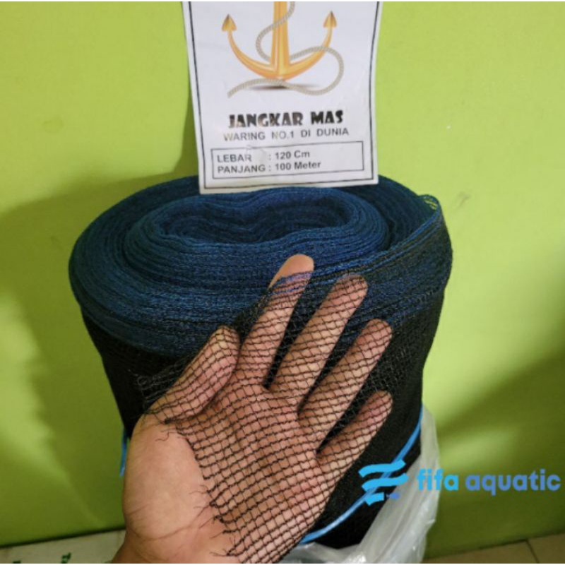 Jaring Waring Hitam Cap Djangkar Jenis RK Per Roll P.100m T.1,2m