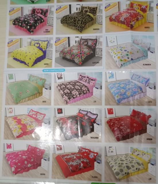 Bedcover California Queen Rumbai Ukuran 160x200 cm Katun Selembut Sutra Kualitas Premium