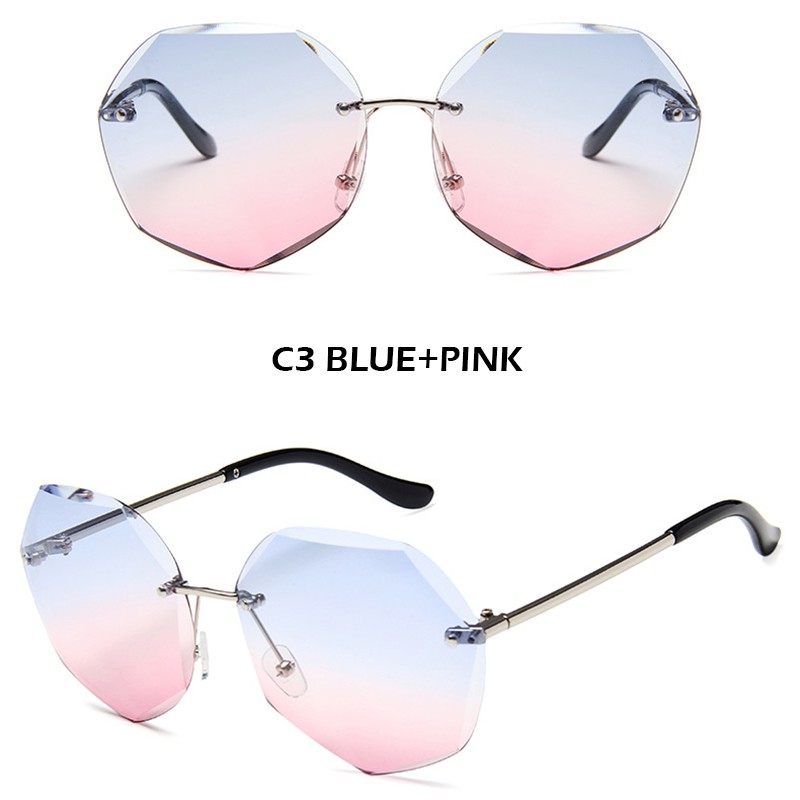 (YUZHU) Bayar di Tempat Korean Trendy Candy Color Bulat Kacamata Hitam Wanita/Pria Sunglasses