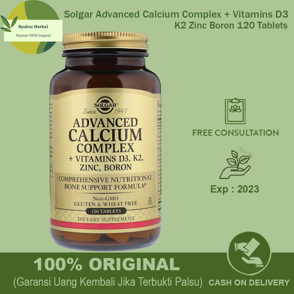 Jual ORIGINAL! (USA ORIGINAL) Solgar Advanced Calcium Complex