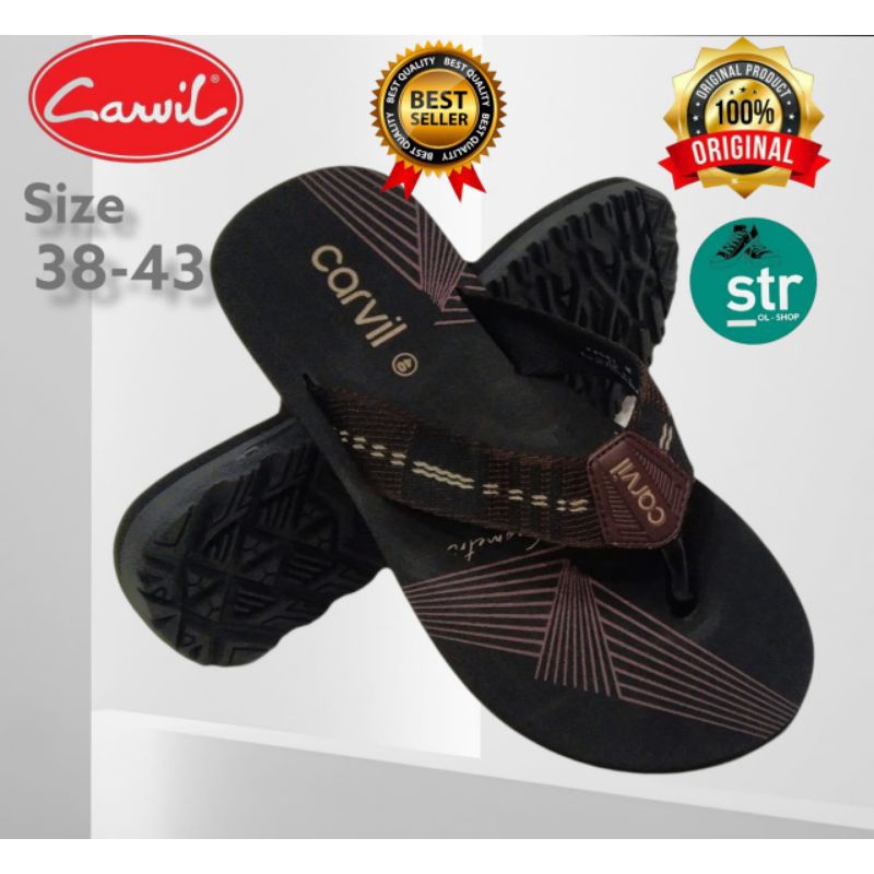PROMO SANDAL JEPIT CARVILCARBY//SANDAL JEPIT CARVIL BLACK/BROWN//SANDAL PRIA CARVIL ORIGINAL//