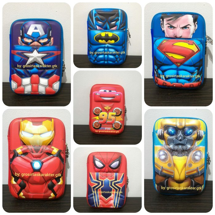 

Tempat Pensil Anak Avengers Spiderman Cars Transformer Hardcase Kotak - Spiderman 023