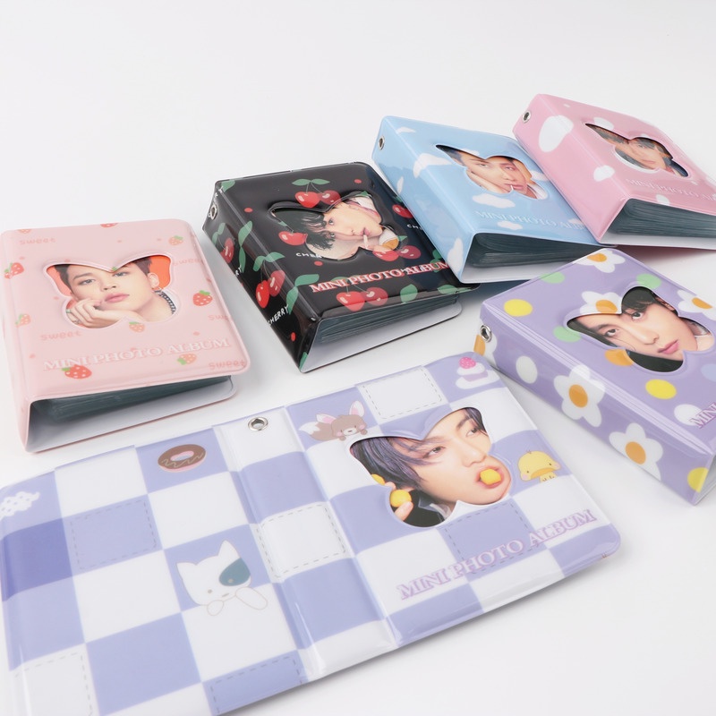 Album Foto Kupu 3inch 40kantong Mini Tempat Foto Untuk Photocard Kartu LOMO KPOP Bintang