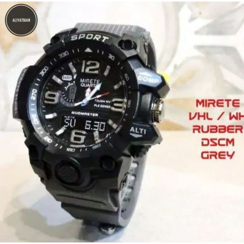 JAM TANGAN SPORT TERBARU MIRETE ORIJINAL ANALOG WATER PROF