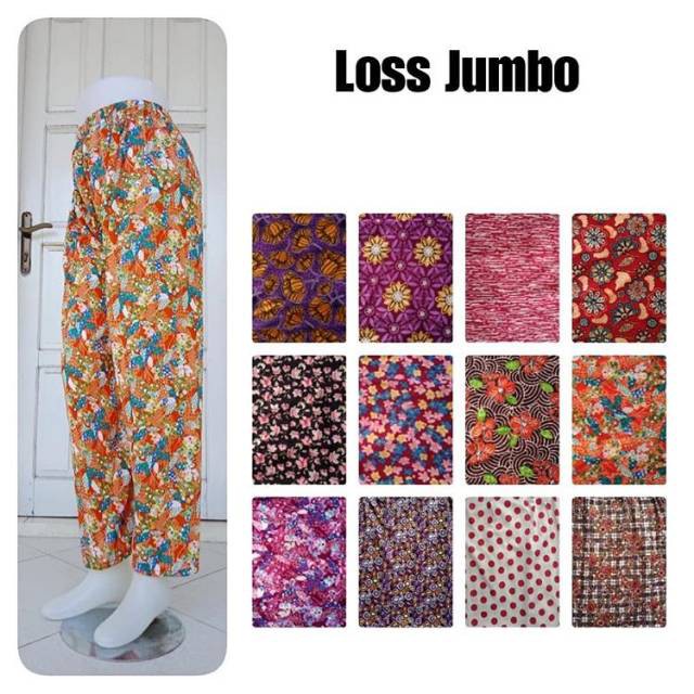 LEGGING PANJANG WANITA - Celana Aladin Los Hyget Bunga Jumbo Motif