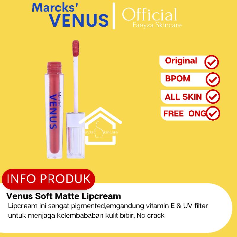 Venus Velvet Matte| Benus soft matee lip cream ! lipstik venus lip cream ED lihat pada variasi