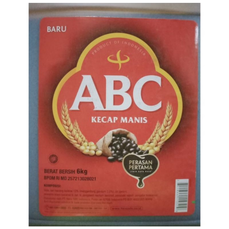 ABC kecap manis 6kg II jerigen II galon