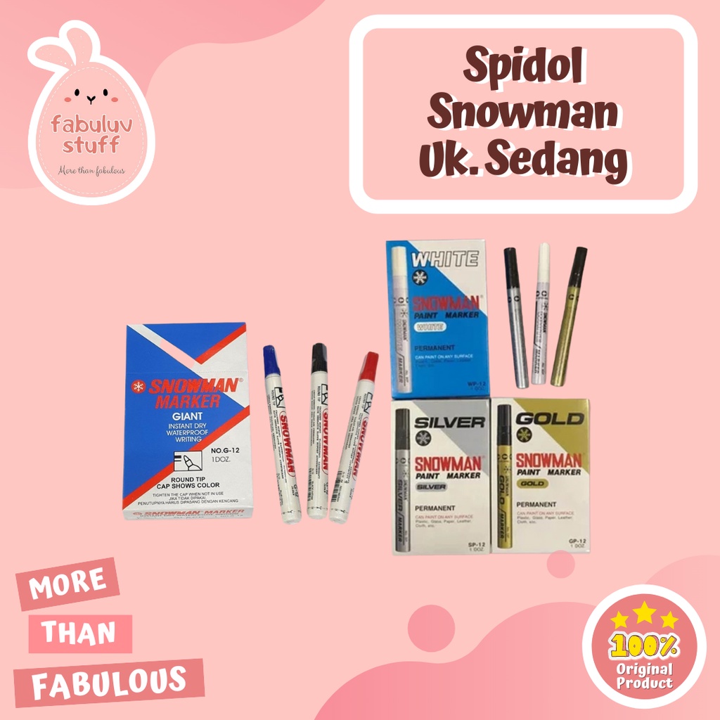 

ATK ~ (ECER) Spidol Snowman Papan Tulis / Whiteboar / Permanent Marker