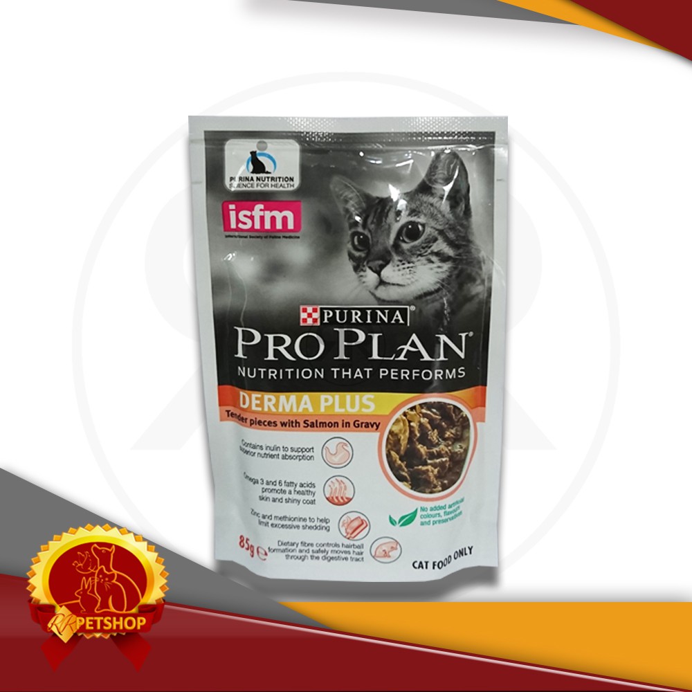 Makanan Kucing Basah Pro Plan Derma Plus 85 Gram / Sachet Pouch