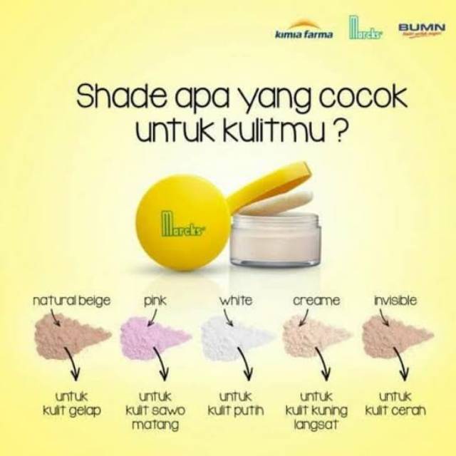 ✿ELYSABETHME✿ Marcks bedak tabur ACTIVE bahan kaca loose powder by kimia farman hasil natural untuk harian