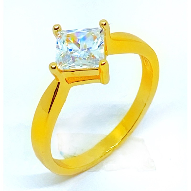 cincin permata tinggal //cincin wanita //cincin lapis emas //perhiasan//cincin //perhiasan