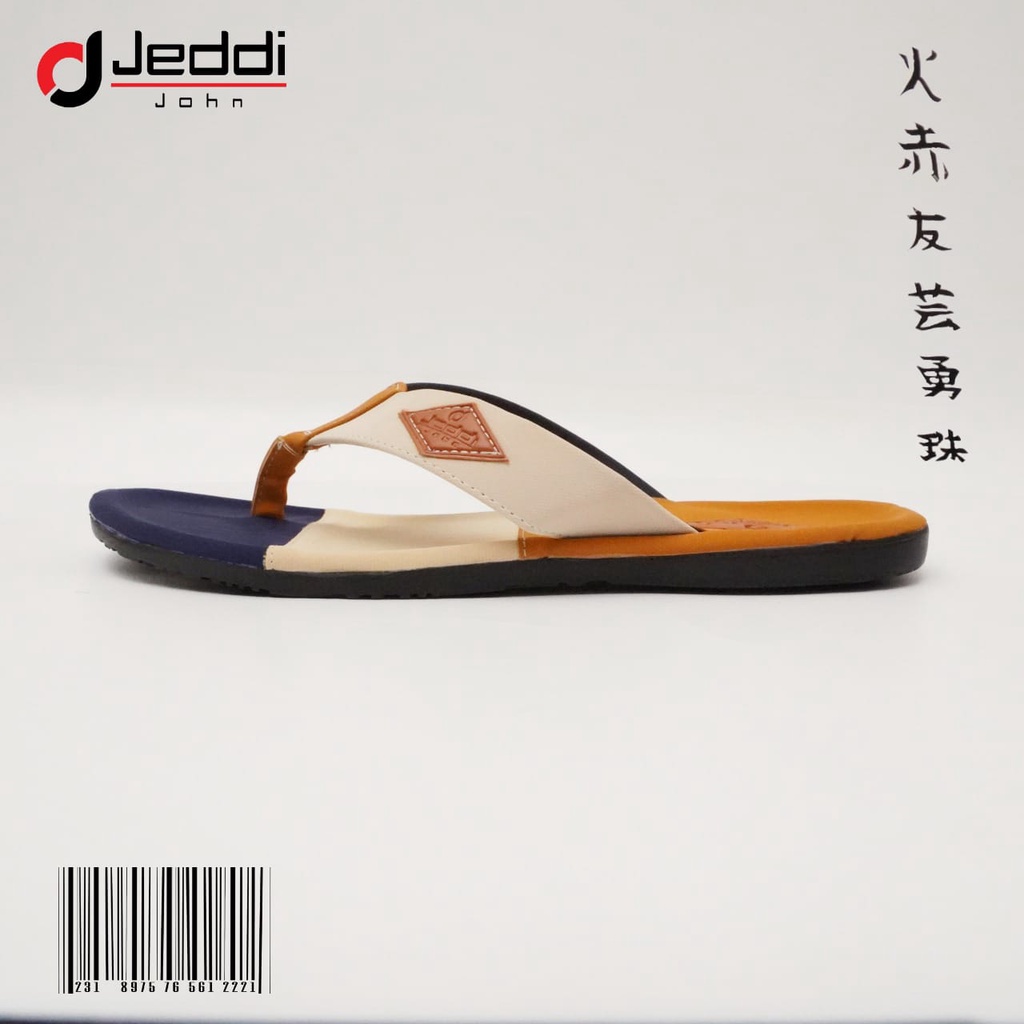 JEDDI [HW-01] Sandal Japit Pria Distro/ Sendal Jepit Cowok Tiga Warna / Sandal Couple Pasangan