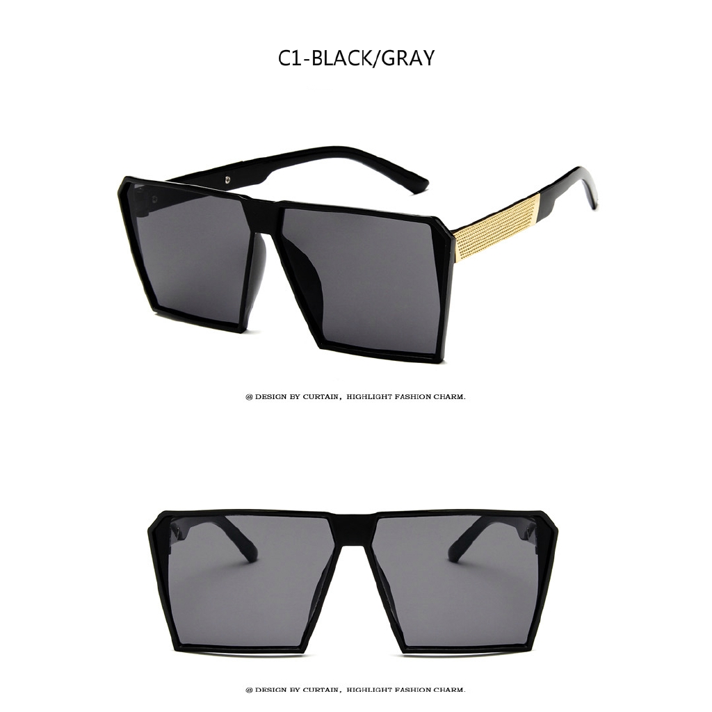 Square large frame fashion men and women personality sunglasses