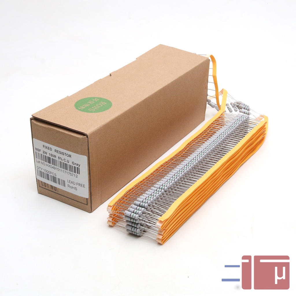 Resistor 150R 150 Ohm 2W Metal Oxide 5% Taiwan Kaki Tembaga