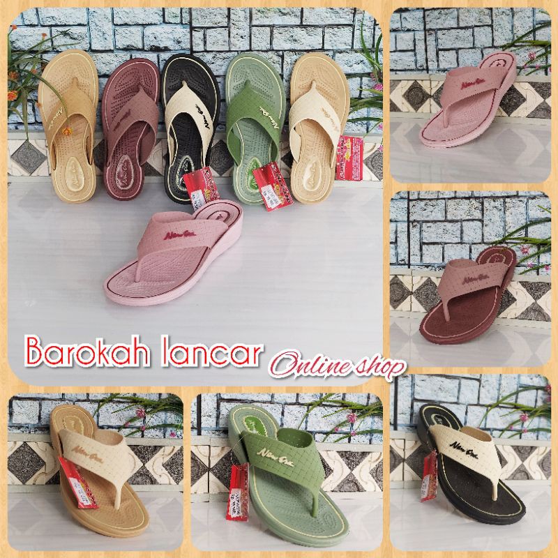 SANDAL JAPIT KARET PILON TEBAL NEW ERA LB E 70171 06,5