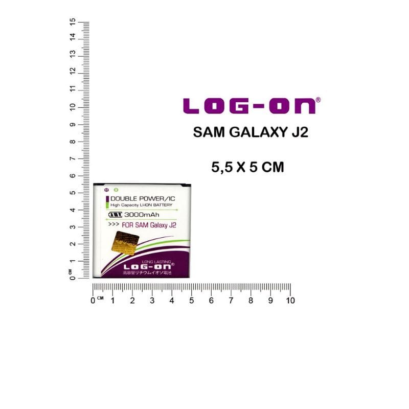 Baterai LOG-ON SAMSUNG Galaxy J2 Battery LOG ON SAMSUNG J2 Batre LOG-ON SAMSUNG J2 ORIGINAL