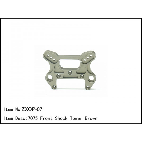 ZXOP-07 Rc Car Caster Racing 1/8 Buggy 7075 FRONT SHOCK TOWER BROWN