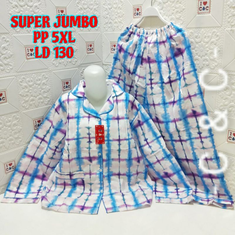 CNC - BAJU TIDUR WANITA/PIYAMA PP 5XL SUPER JUMBO MICRO LD128-130CM