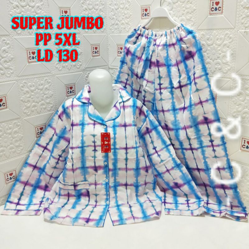 CNC - BAJU TIDUR WANITA/PIYAMA PP 5XL SUPER JUMBO MICRO LD128-130CM