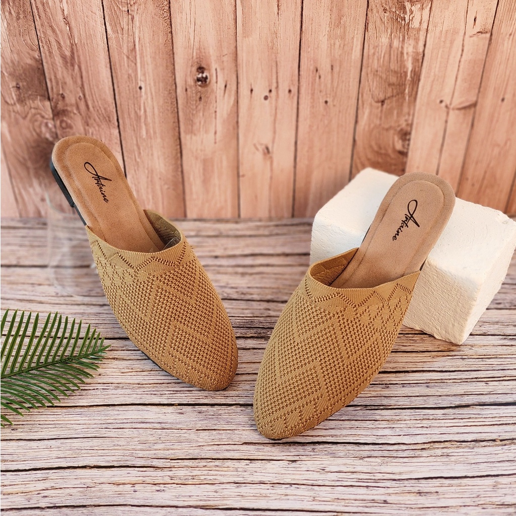 Arlaine- Maggie Sandal Selop Wanita / Selop Wanita / Sandal Rajut Wanita / Sepatu Rajut Wanita Import