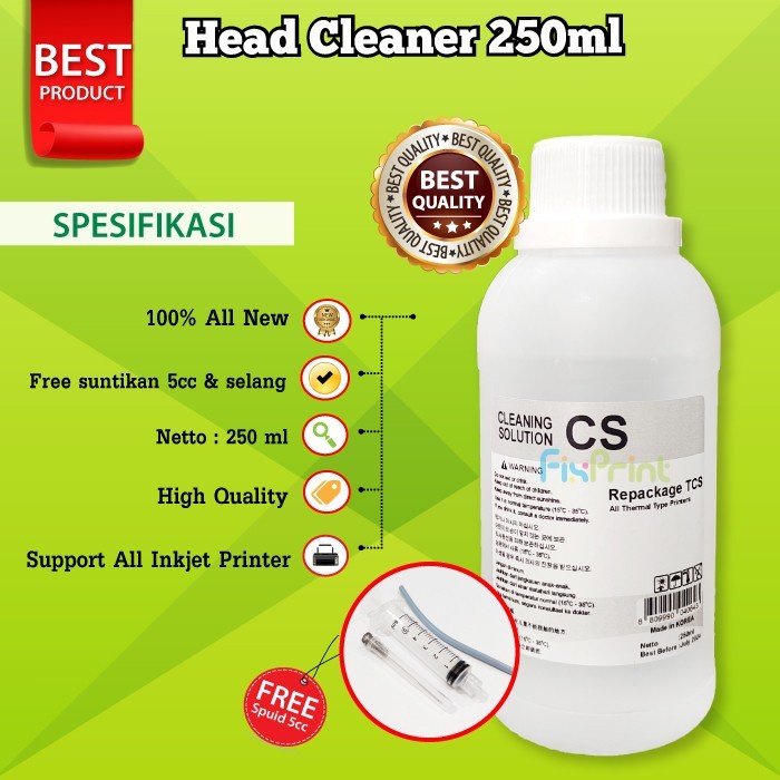 Head Cleaner 250ml Cairan Pembersih Print Head EPSN CNON XP BRTHR