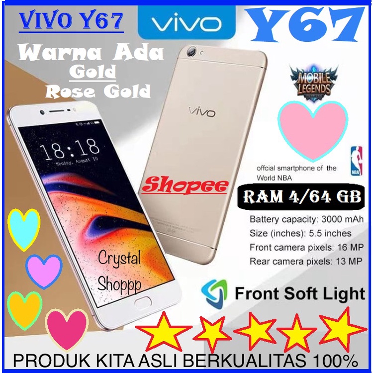 VIVO Y67 ORI RAM 4/64 GB BARU FULLSET SEGEL GARANSI 1TAHUN