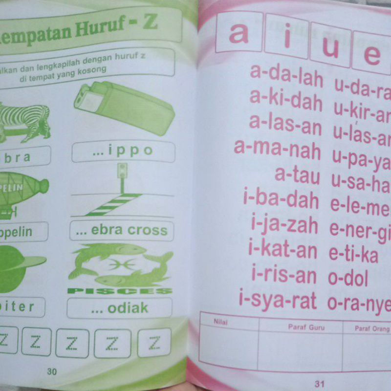 Buku Mengenal &amp; Pintar Menempatkan Huruf Metode Aktif Cepat Tepat Cermat