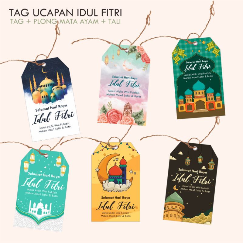 

Tag ucapan selamat hari raya / kartu lebaran / kartu ramadhan [isi 25pcs]