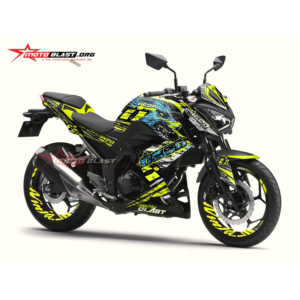 Decal Stiker Kawasaki Z250 ICON THRILLER fullbody motoblast