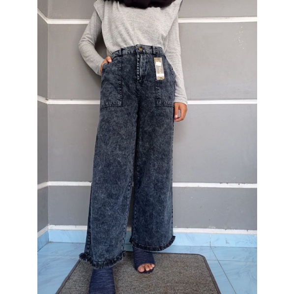 KULOT JEANS SNOW RAWIS BOYFRIEND STANDAR JUMBO/boyfriend jeans bestseller/kulot jeans standar rawis