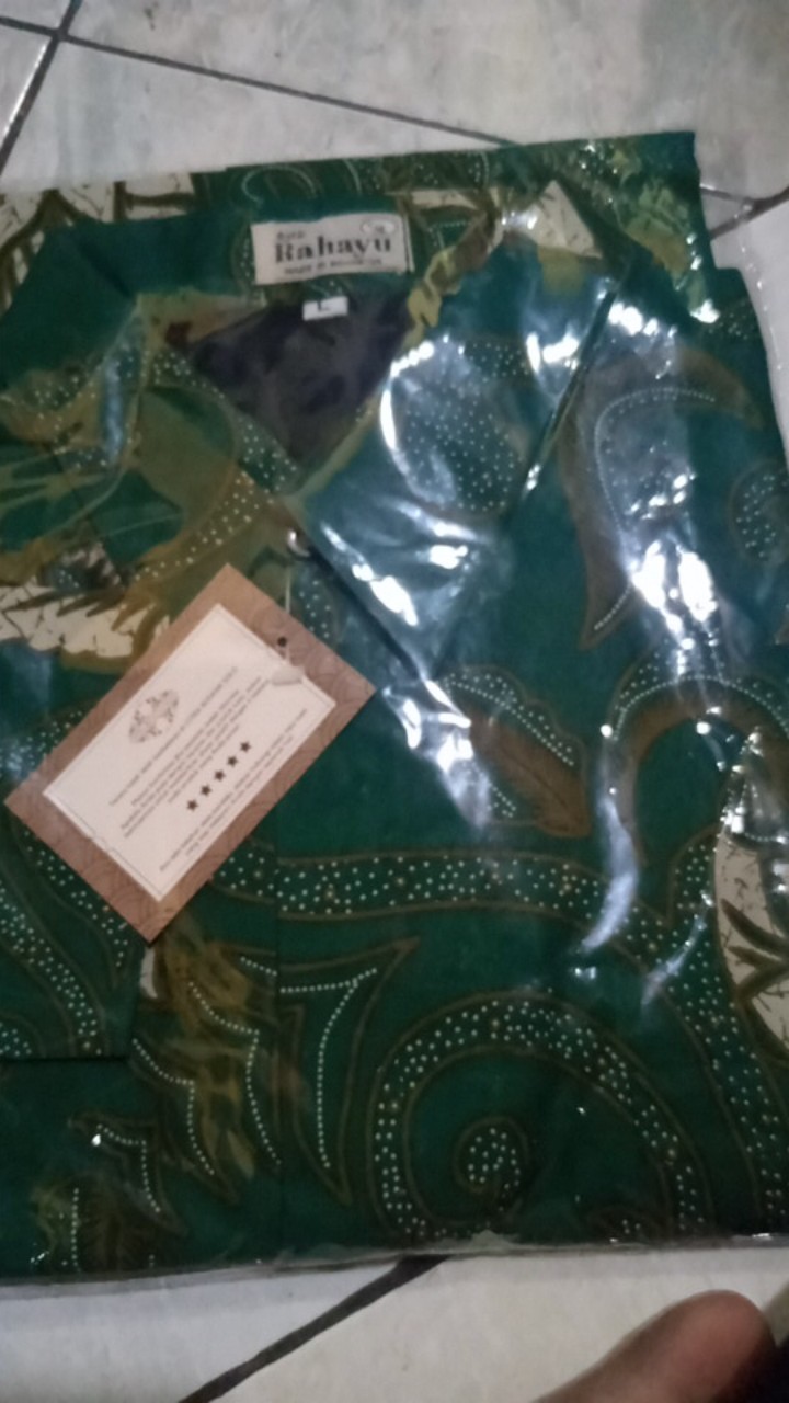 Bayusuta Hijau Kemeja Batik Pria Full Furing Bahan Katun Primisima