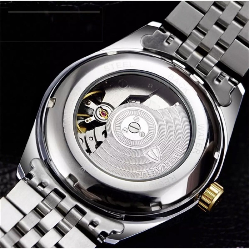 Jam Tangan Tevise Datejust Silver Strap Jubilee President Automatic Watch