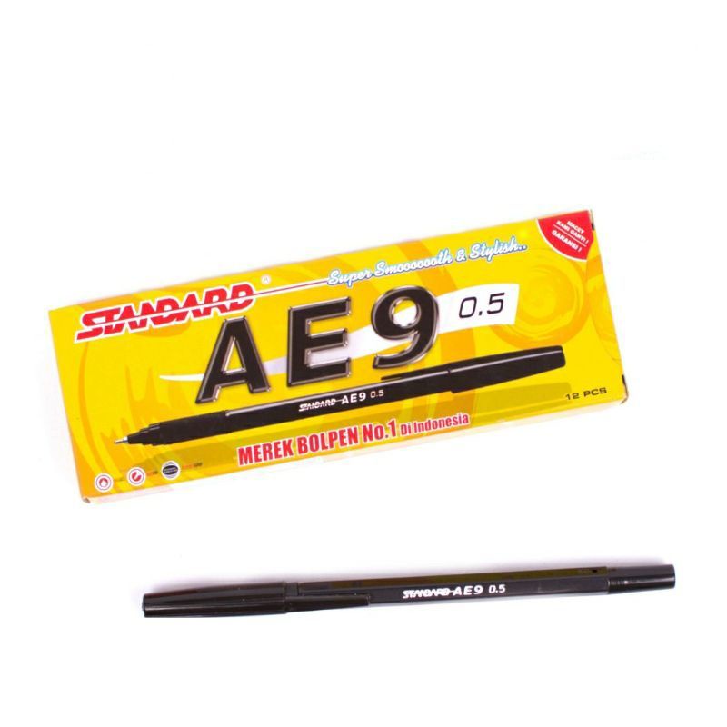 

1 LSN / 12 PCS Pulpen Pena Ballpen STANDARD AE9