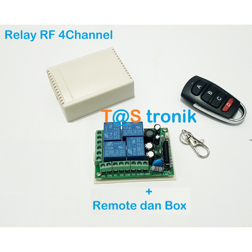 RF Relay Switch 4CH Wireless Relay Remote 4ch 433Mhz 220V AC 12V DC