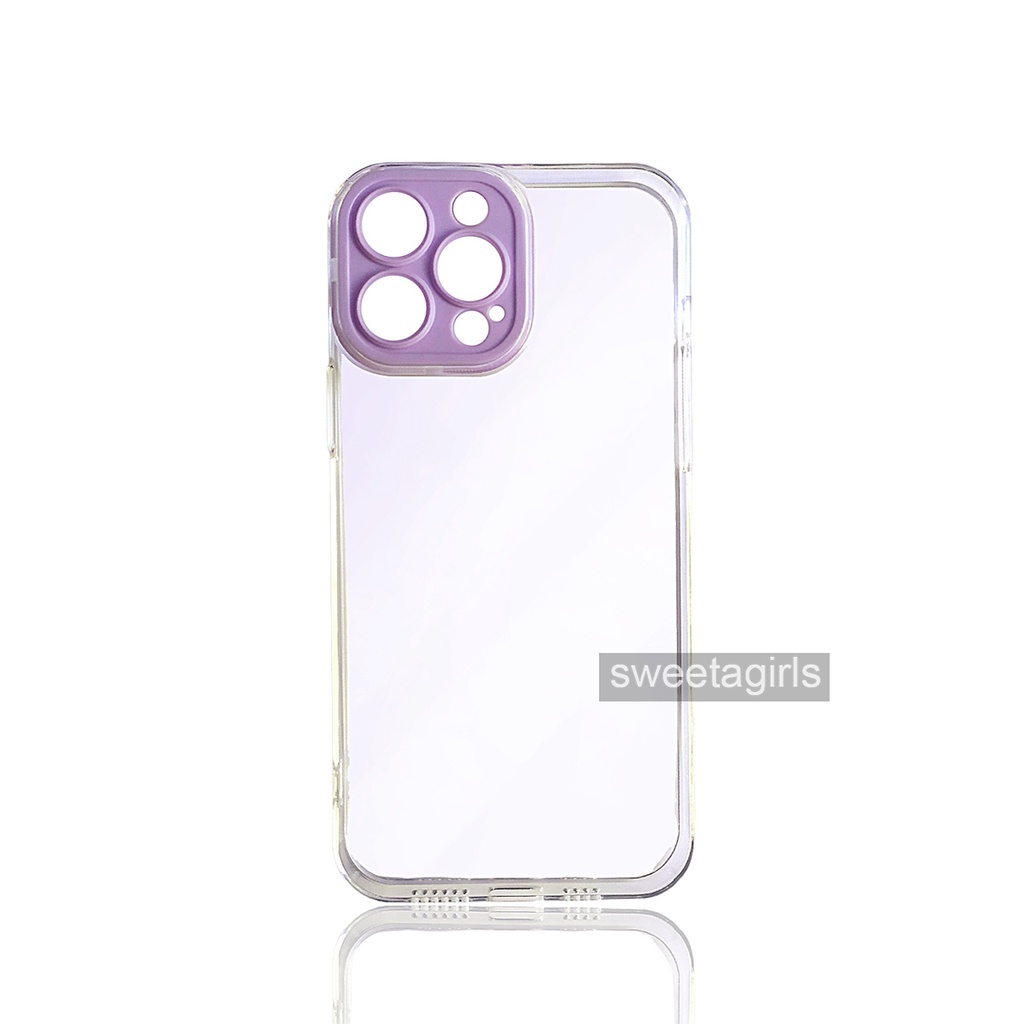 Sofcase Clear dengan Protect Camera Candy - sweetacase.id - untuk iPhone 11 - iPhone 11 Promax - iPhone 12 -  iPhone 12 Pro - iPhone 12 Pro Max - iPhone 13 - iPhone 13 Pro - iPhone 13 Pro Max - Super Presisi- Pelindung Camera Warna Warni