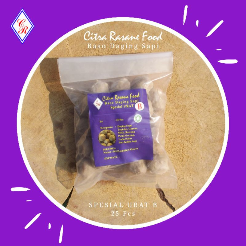 

Bakso Sapi Urat B Isi 25 / Premium / Homemade / Halal