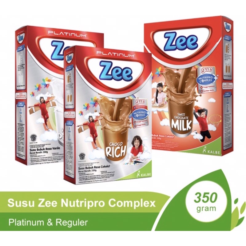 Zee reguler &amp; platinum 350 gram ( susu nutrisi lengkap anak )