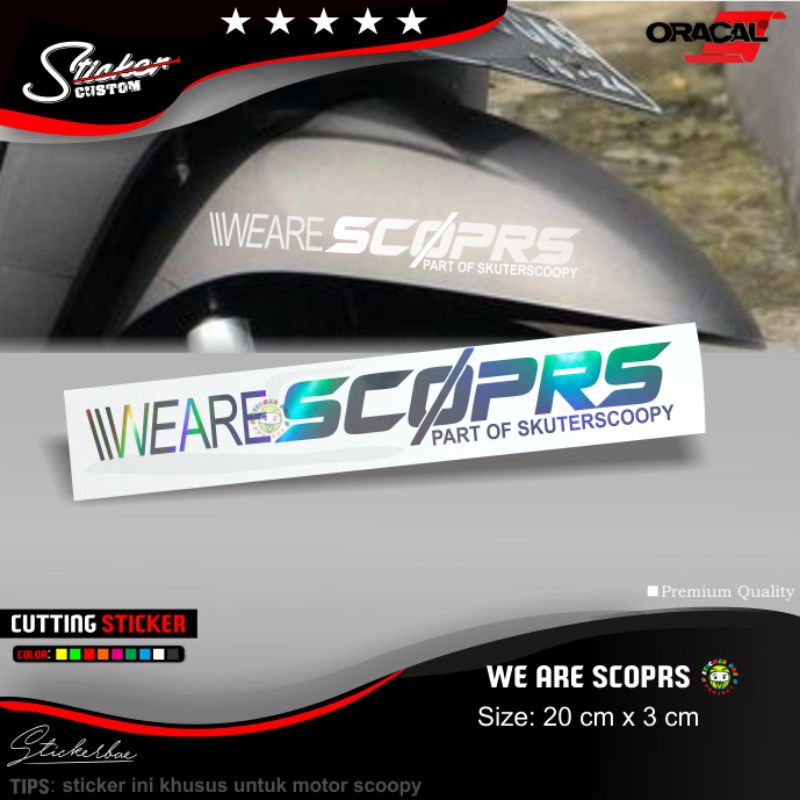 Sticker motor matic weare scoprs stiker cutting viral scoopy