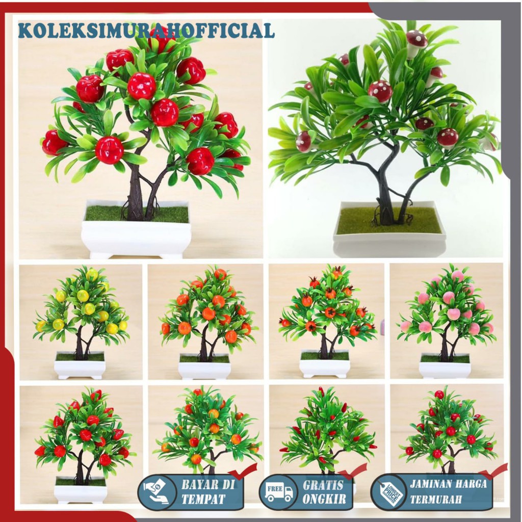 COD BUNGA PLASTIK POHON  PAJANGAN IMITASI BUNGA ARTIFISIAL POHON BUAH TANAMAN POHON PLASTIK BP8814