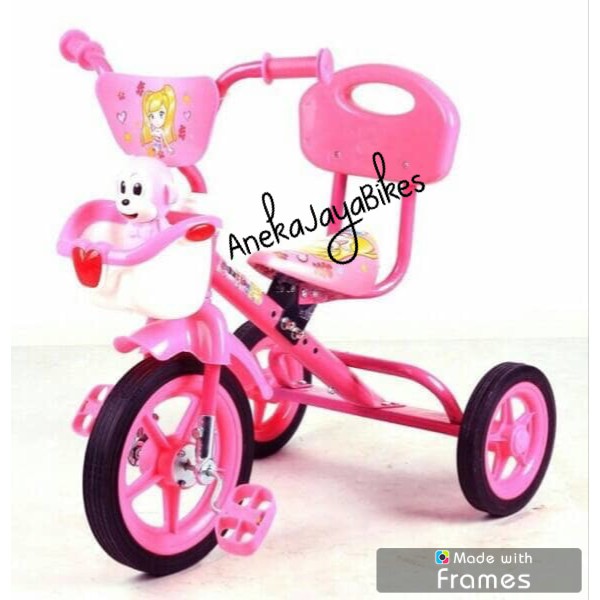 Sepeda Anak Roda 3 Pmb Musik Pink