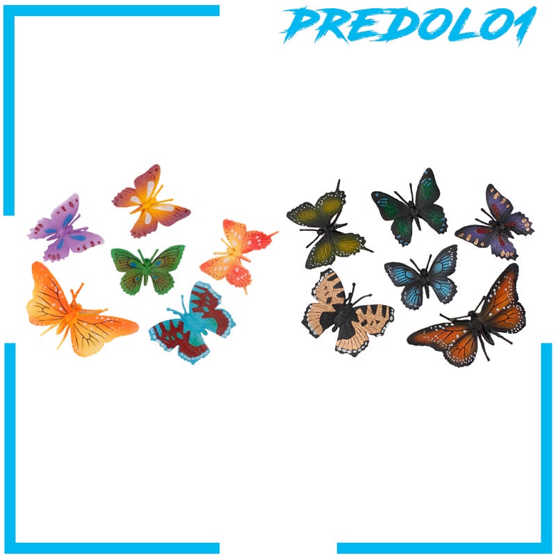 (Predolo1) 6pcs / Set Mainan Kupu-Kupu Bahan Pvc Untuk Anak Butterfly