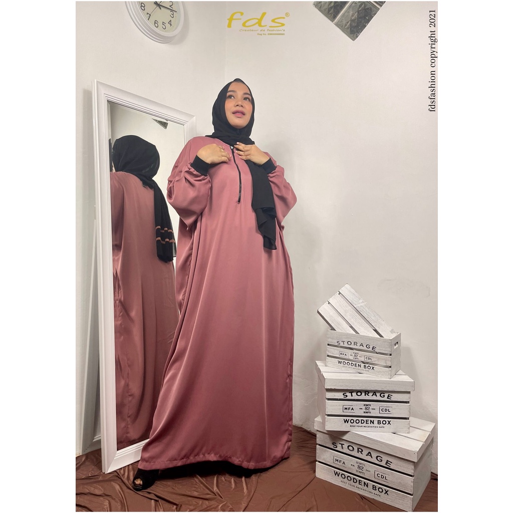 Real Pict Kaftan Raisa by KGJ Kaftan Seragaman Wanita Gamis Simple Allsize C26 FDS Fashion