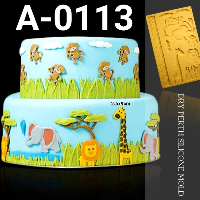 

A-0113 CETAKAN SILIKON COKLAT FONDANT BINATANG GAJAH JERAPAH SINGA BERKUALITAS