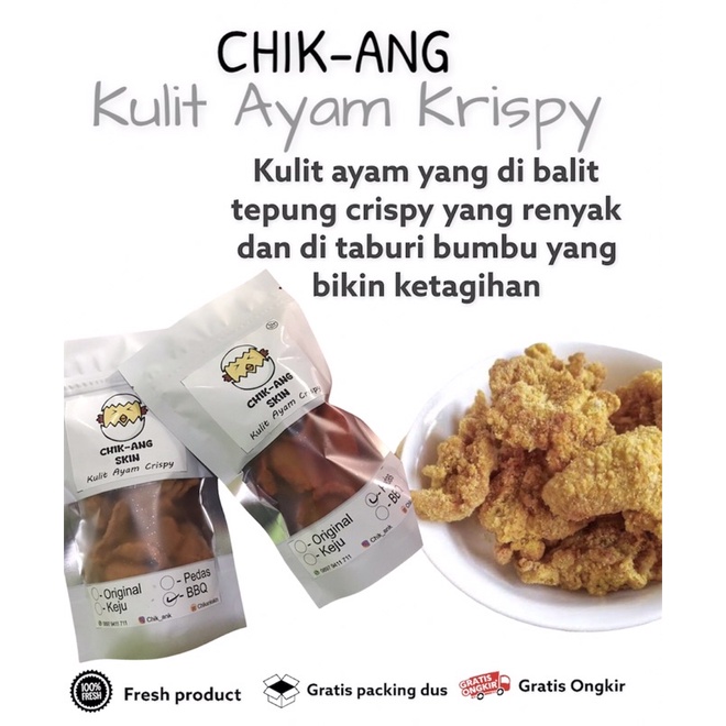 

Snack kulit ayam krispy Kripik kulit ayam pedas best seller Cemilan murah & Terlaris