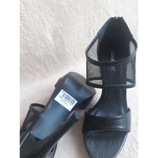 High heels branded Elizabeth original store black high heels sepatu hak tinggi hitam pesta kantor