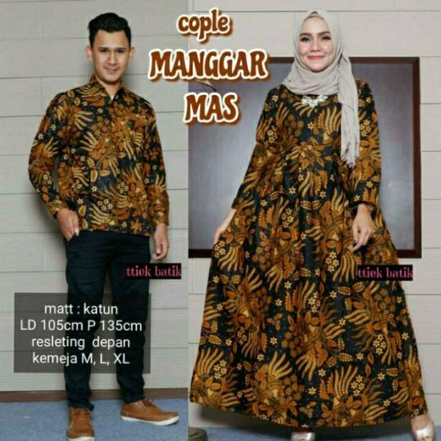 Sarimbit Batik Gamis Couple Nirwana Series