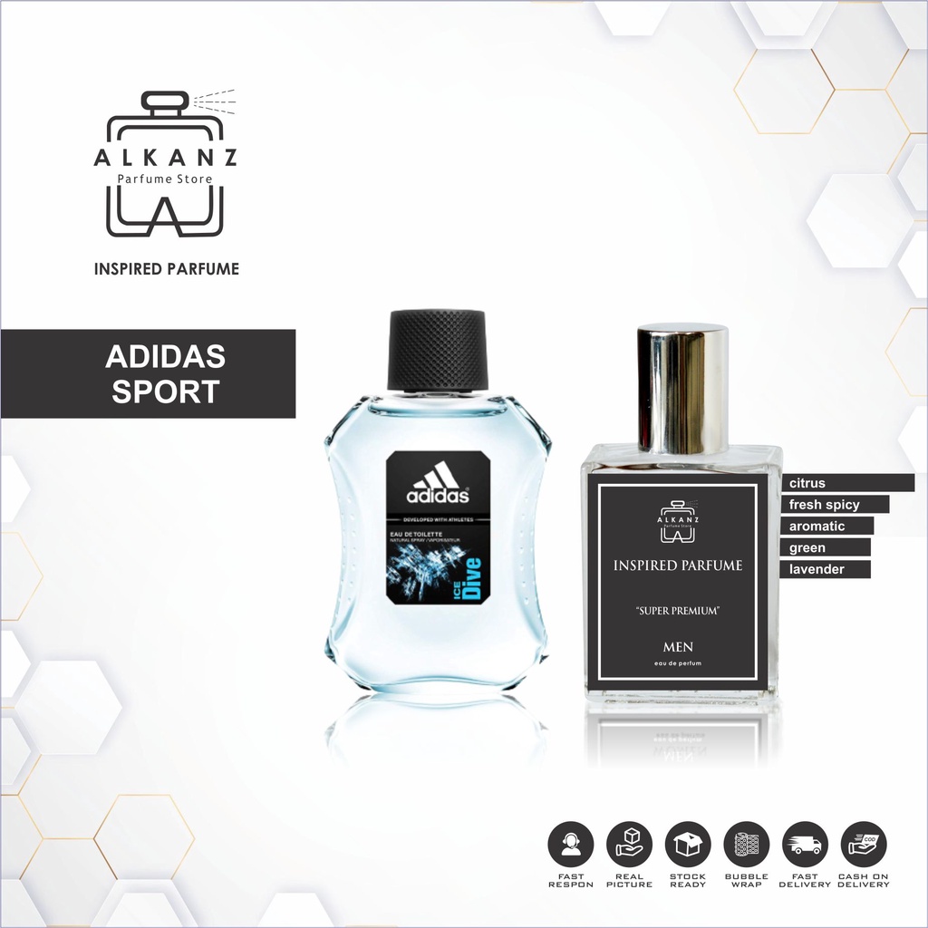 Inspired Parfum Adidas Sport Ice Dive By ALKANZ Parfume Farfum Minyak Wangi Tahan Lama Pria Cowok La